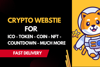 create crypto token website, meme coin website or token landing page