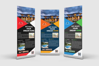 design signage banner, roll up banner, billboard and yard sign