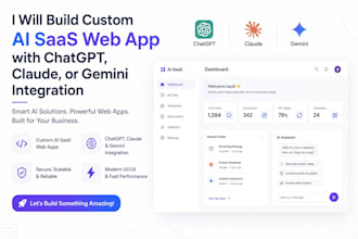 develop custom web app with ai chatgpt, claude, or gemini integration