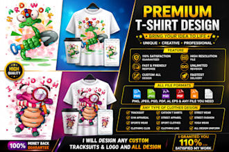 create custom cartoon t shirt and hoodie artwork