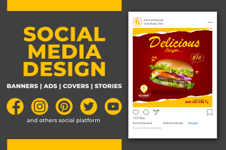 do social media ads, instagram, x banner, facebook ads design