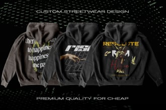 design streetwear clothing merch tshirt and hoodie for brand