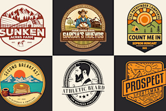 design vintage logo badge label patch emblem sticker stamp