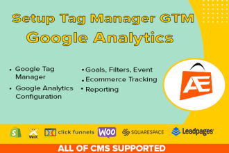 setup tag manager GTM, google analytics and goal or event tracking