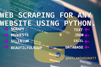 do web scraping or task automation using python