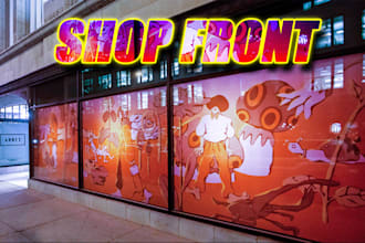 design stunning unique professional shop front for you
