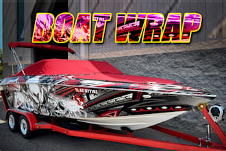 design unique premium boat wrap for you