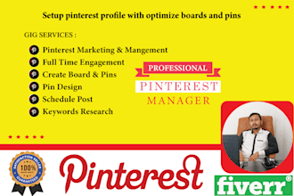 setup pinterest profile with optimize boards and pins