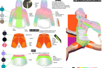 create fashion sketch tech pack and pattern for manufacture