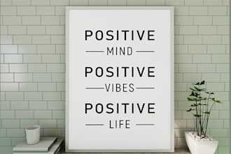 design minimalist typography motivational quotes poster wall arts