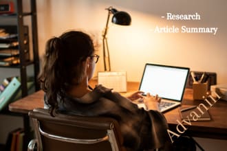 deliver quality research and summary writing