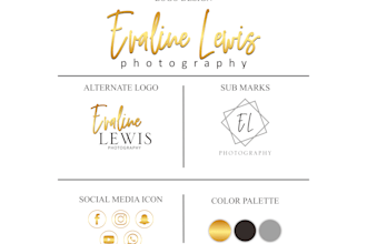 design an elegant signature logo branding kit