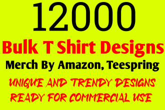 do bulk t shirt design bundle for you