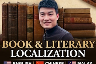 translate and localize book, novel in chinese english malay