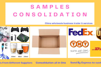 consolidate samples in china from different suppliers
