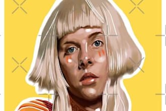 draw a realistic digital portrait from photo