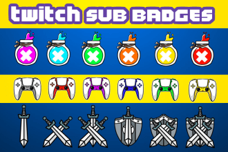 create unique custom twitch sub badges or emotes