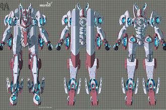 do complete mecha concept arts