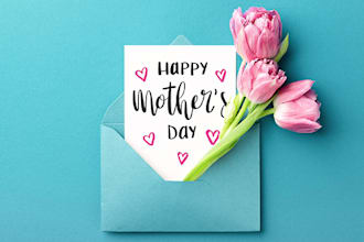 design mothers day cards, and social media post in 2hrs