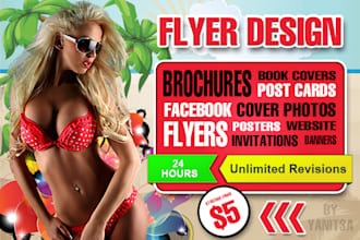 design amazing flyer, poster, brochure, card