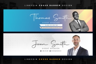 design stunning linkedin cover banner