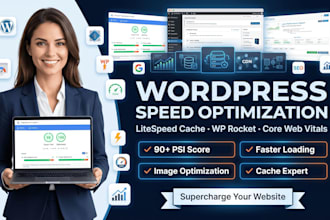 optimize wordpress website speed by litespeed cache, wp rocket