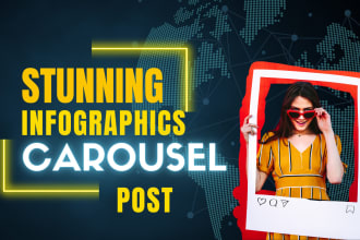 design stunning infographics, carousel post for instagram, facebook business