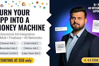 integrate admob ads in android app banner interstitial rewarded with firebase