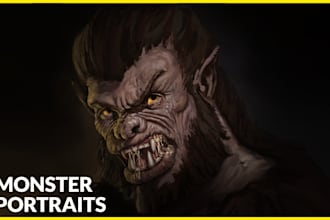 paint portraits of monsters and creatures