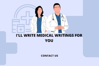 write medical,dental and fitness content for you