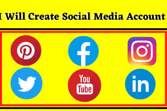 create facebook page, instagram, twitter, pinterest, linkedin account perfectly