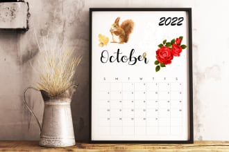 design calendar, planner, journal within 24hrs