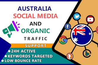 drive 100k australia social media and organic traffic