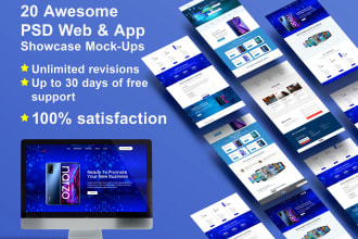 design awesome website, app mockup with 24hr