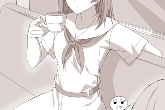 sketch anything or concept into anime style