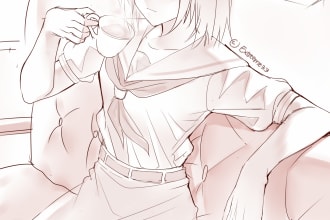 sketch anything or concept into anime style