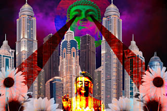 make artistic collage for album cover tshrit etc