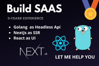 build saas app use golang next js react js