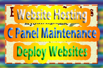 do website hosting and c panel maintenance