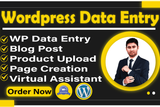 do wordpress data entry and product listing jobs