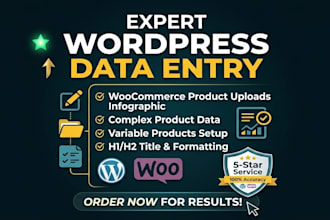do expert wordpress data entry and product listing