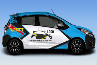 make your vehicle wrap design car wrap design van wrap design truck wrap design