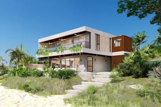 design architecture 3d house exterior and realistic renders