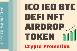 do marketing for ico ieo btc defi nft airdrop token crypto projects