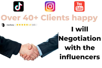 reach out and negotiate with tiktok influencers for your brand