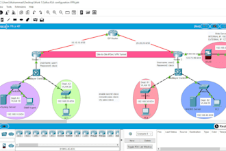 assist in networking tasks and packet tracer, gns3 network design