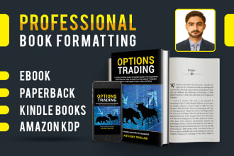 do book formatting and layout design for amazon KDP