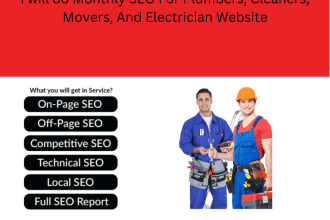 do monthly SEO for plumbers, cleaners, movers, and electrician website