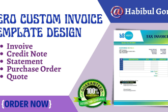 design xero custom invoice template branding theme