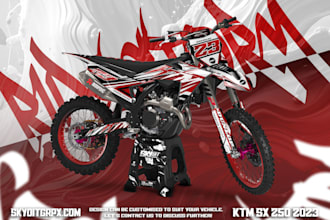 design a professional mx motorcycle for you